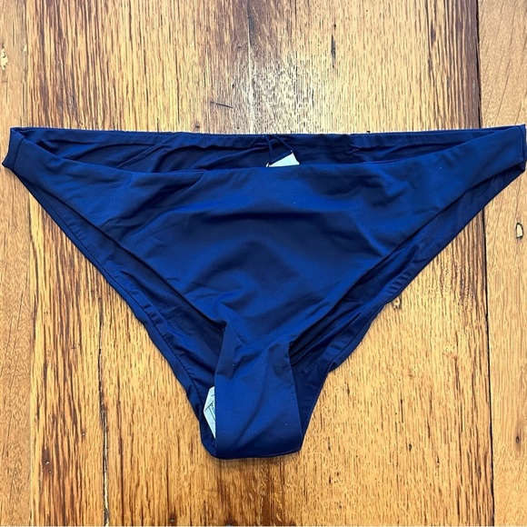 NEW Andie Swim The Cheeky Bikini Bottom Women’s SZ Large Navy Blue Solid - Picture 3 of 7